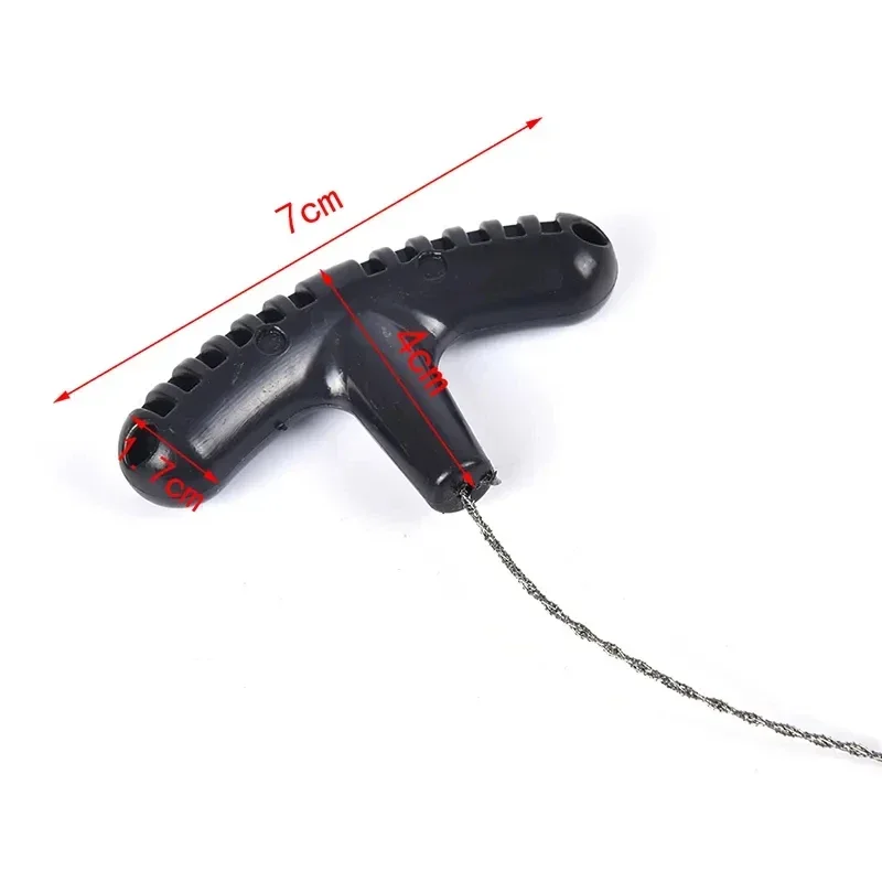 Outdoor Survival Hand Chain Saw Portable Camping Hand Steel Wire Saw Cutter String Rope Stainless Steel Wire Saw Hand Tools