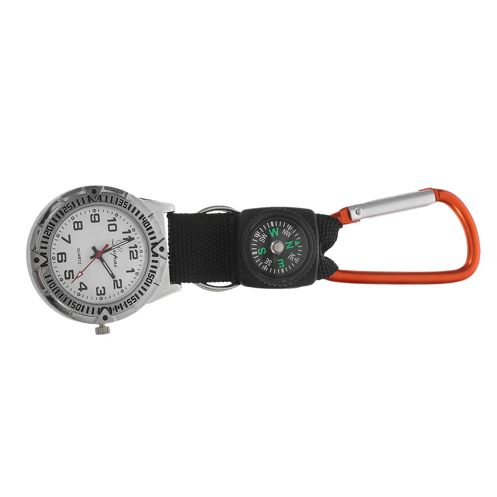 Clip On Carabiner Glow Dark Mountaineering Nurse Watch Travel Hiking Pocket Fob Watches For Outdoor Sports Indoor Work Gifts