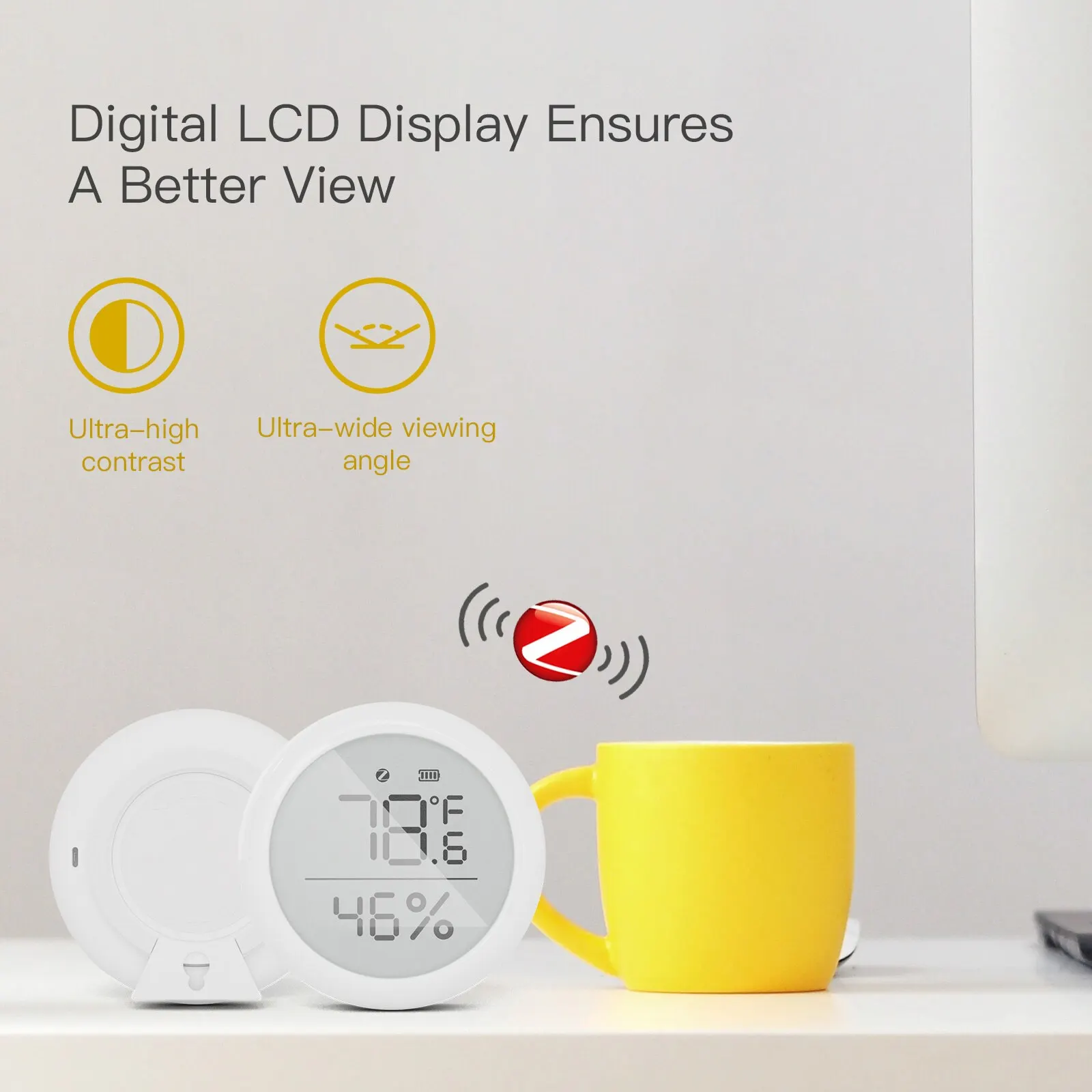 MOES Tuya Smart ZigBee Temperature and Humidity Sensor Indoor Hygrometer with LCD Display