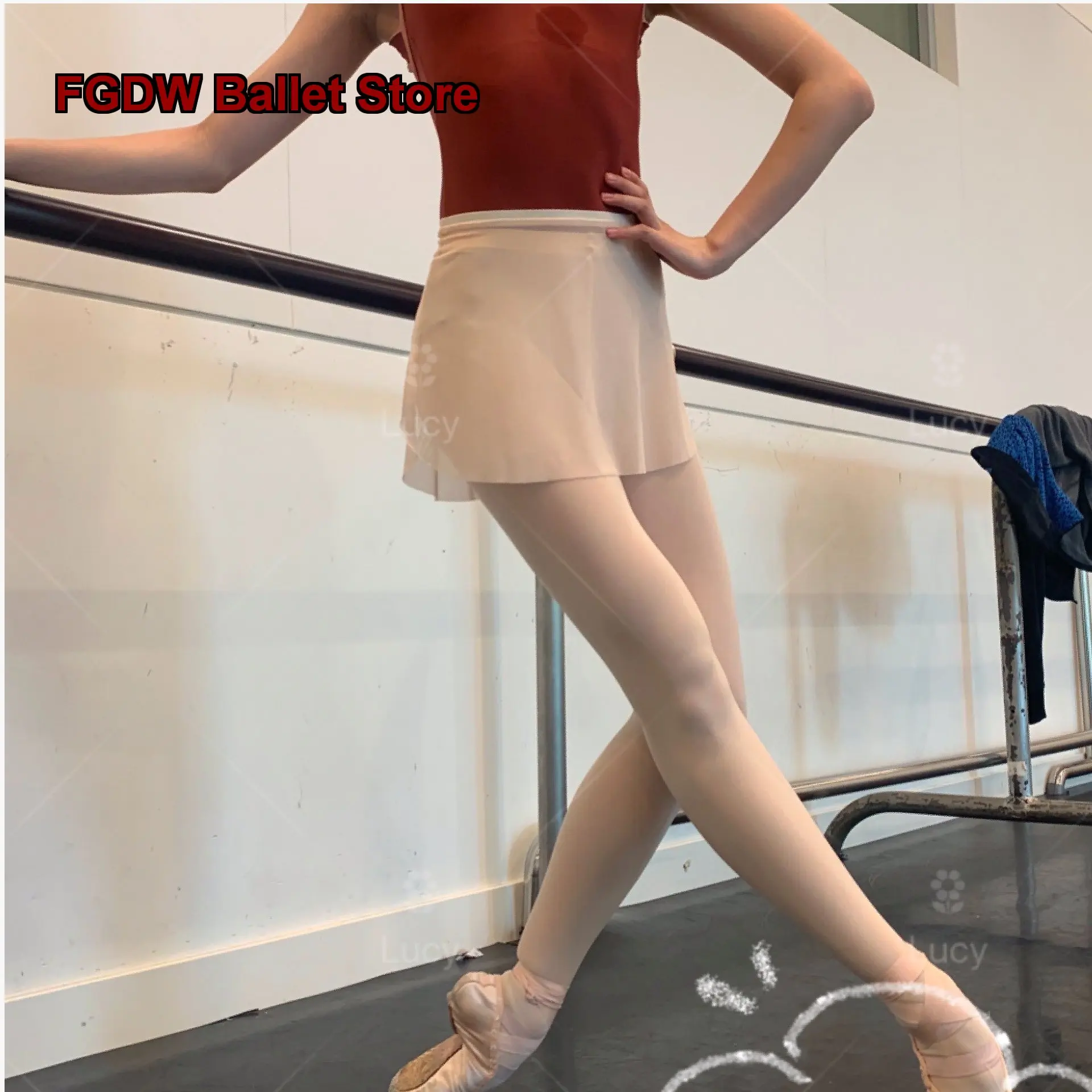 Women's LucyDancewear Version Pure Color/Gradient Ballet Leotard with Elastic Waistband