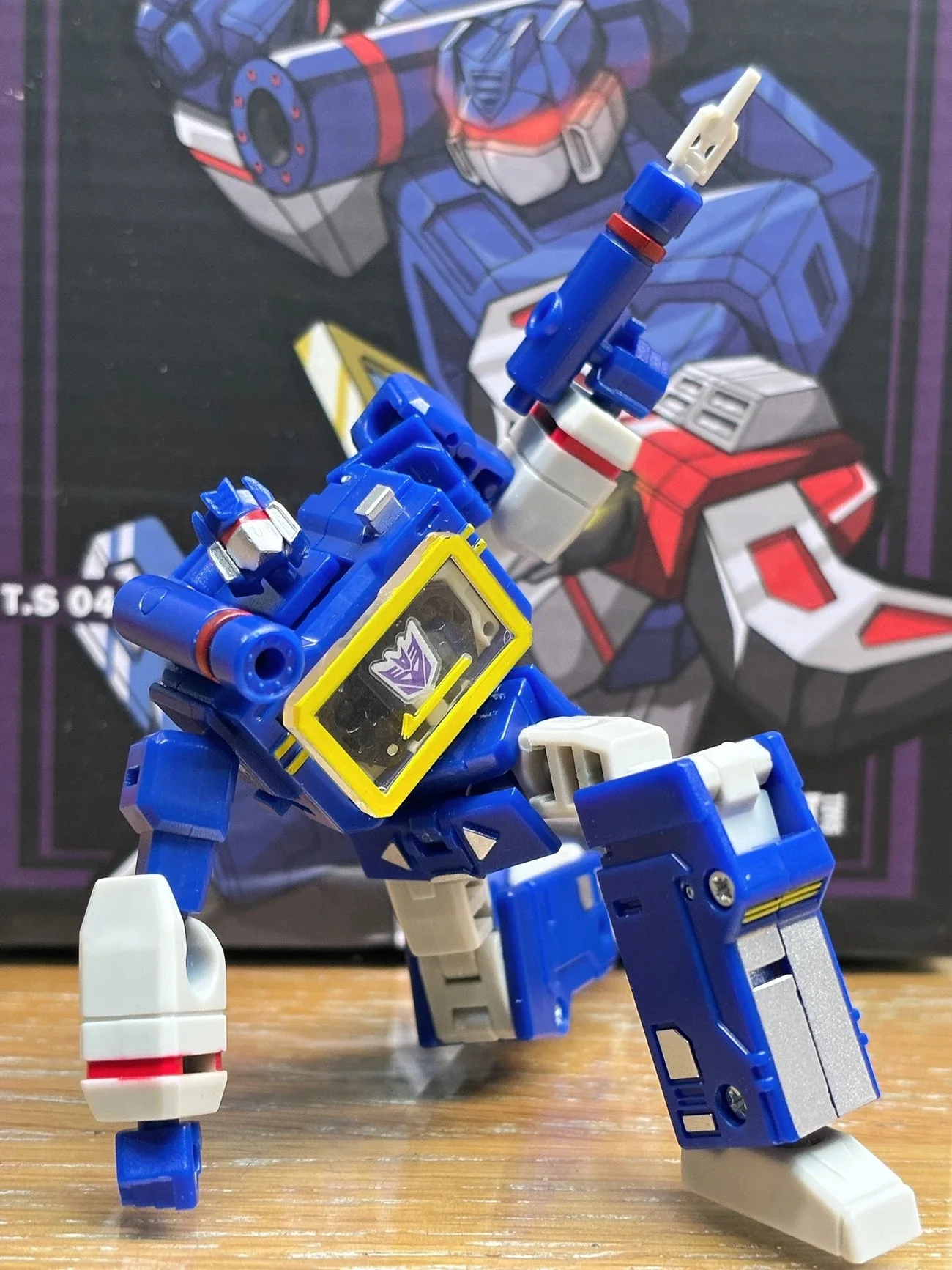 Transformation PT-04 จูนเนอร์.S Evil Enerqy PT-04B สีดํา Soundwave PT04 เทป G1 Mini Pocket สงคราม KO DX9 Action Figure หุ่นยนต์ T