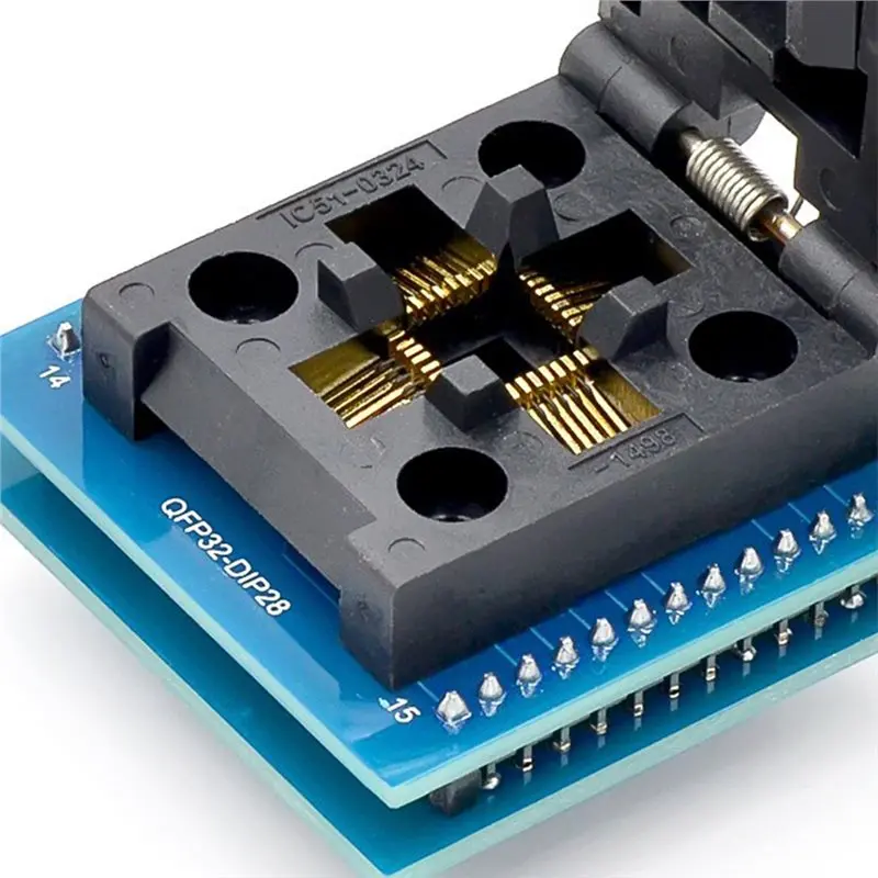 

CJSD-TQFP32 To DIP28 TQFP44 To DIP40 IC Chip Test Socket Burning Adapter Programmer Burner Seat Integrated Circuits TQFP32 To DI