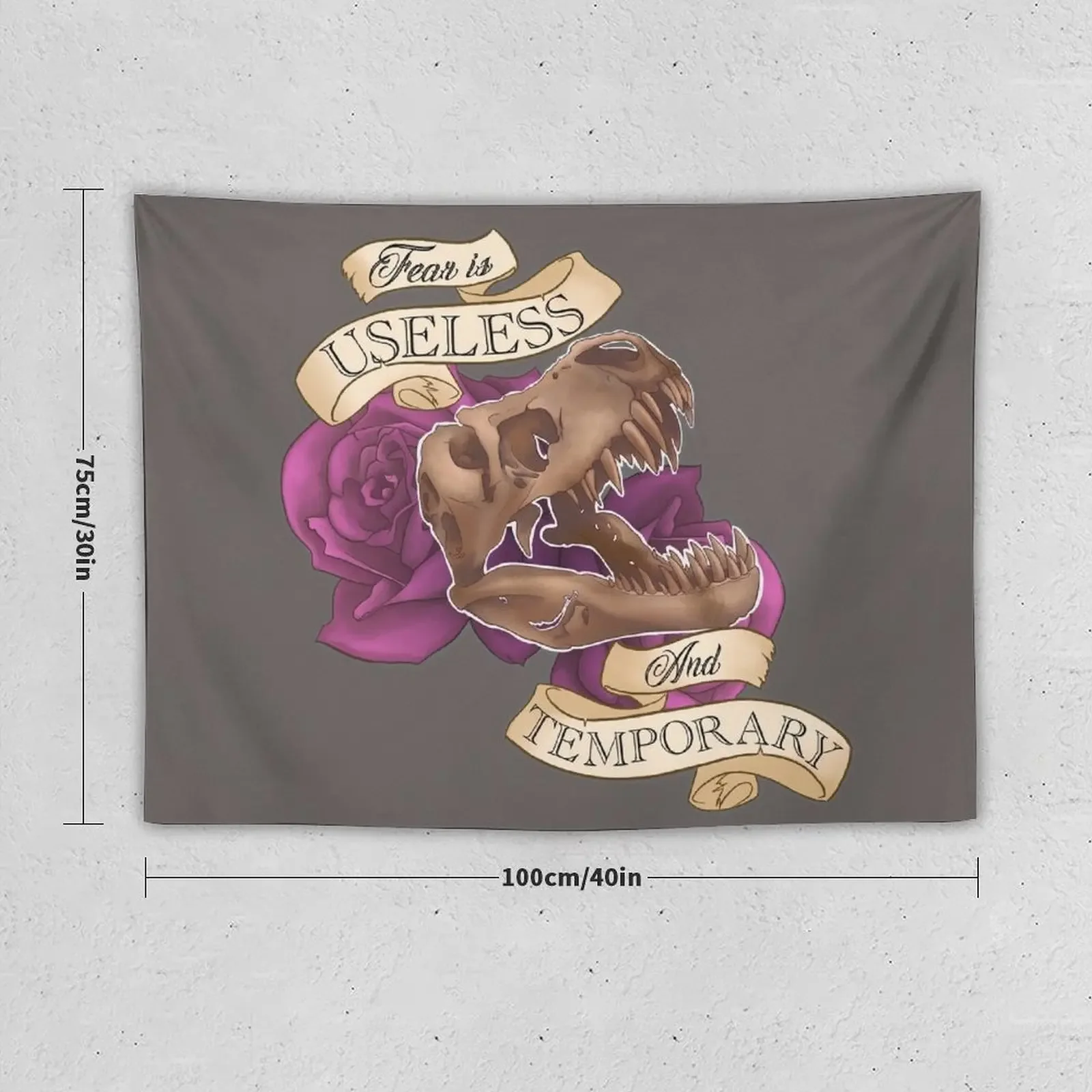 Fear is useless and temporary Tapestry Art Mural Decoration Wall Tapestry