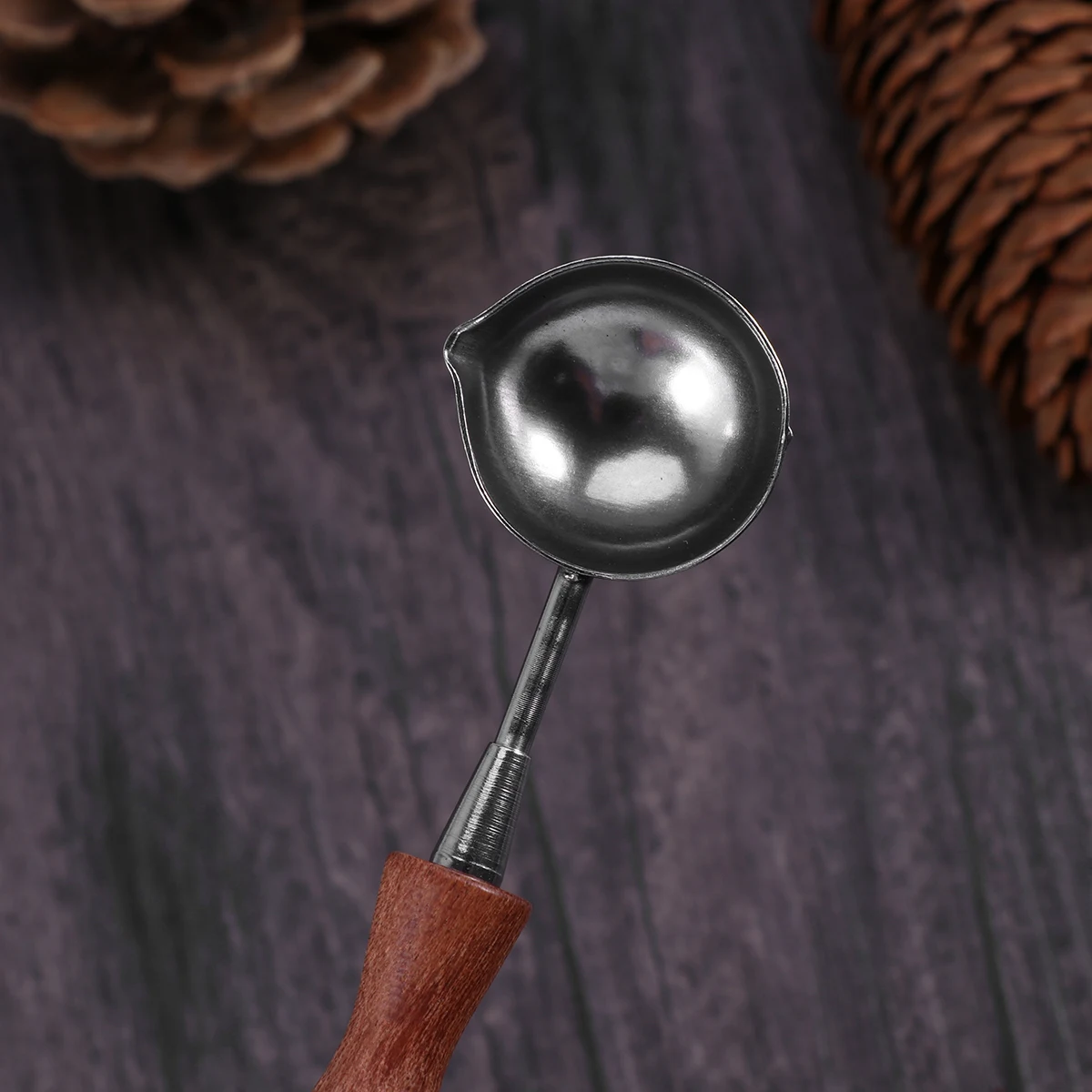

Seal Wax Spoon 9.5x2.8cm Premium Stainless Steel Wood Handle Heat Resistant Pour Sealing Wax Accessories
