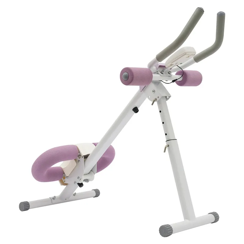Foldable Abdominal Trainer Machine, Ab Workout Equipment with 2 Levels Incline & 5 Height Adjustable for Home Gym