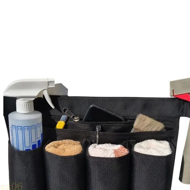 Q2Q4 Multi Functional Cleaning Tool Waist Pack With Multiple Compartments And Adjustable Belt For Professional Janitors