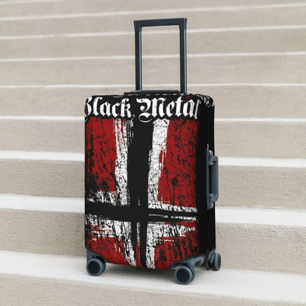 True Norwegian Black Metal Lucifer Suitcase Cover Creepy Travel Protector Flight Useful Luggage Accesories