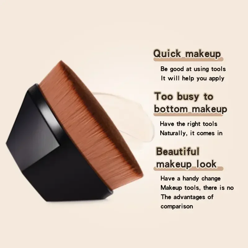 QI WU Neuer magischer Make-up-Pinsel, flüssige Grundierung, BB-Creme, keine Spuren, weiches, hochdichtes Faserhaar, leicht zu tragen, Schönheitswerkzeuge für Mädchen