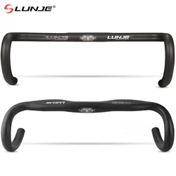 LUNJE Ultralight Road Bike Handlebar Bicycle Handle Racing Drop Bar Bicycle Reduce Resistance Bent Handlebar Bike Parts