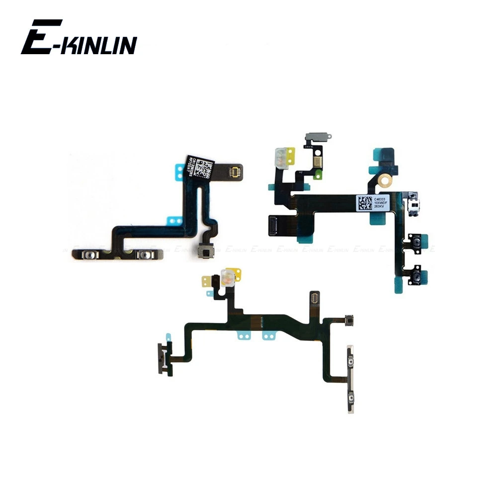 For iPhone 4 4S 5 5S 5C 6 6S SE 2016 Plus Volume Button Power Switch On Off Button Key Flex Cable