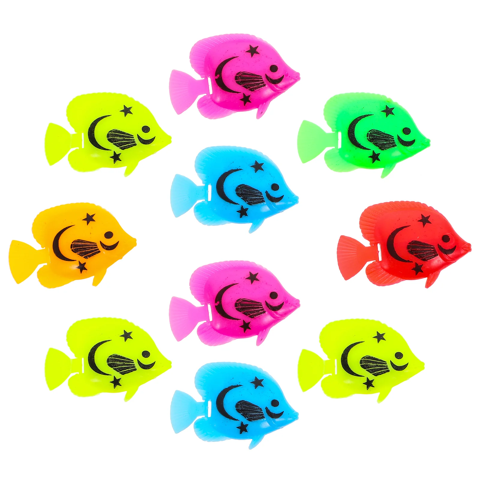 

10pcs Lifelike Plastic Artificial Fake Ornament Decoration Photography Props for Aquarium Fish Tank (Random Color & Pattern)