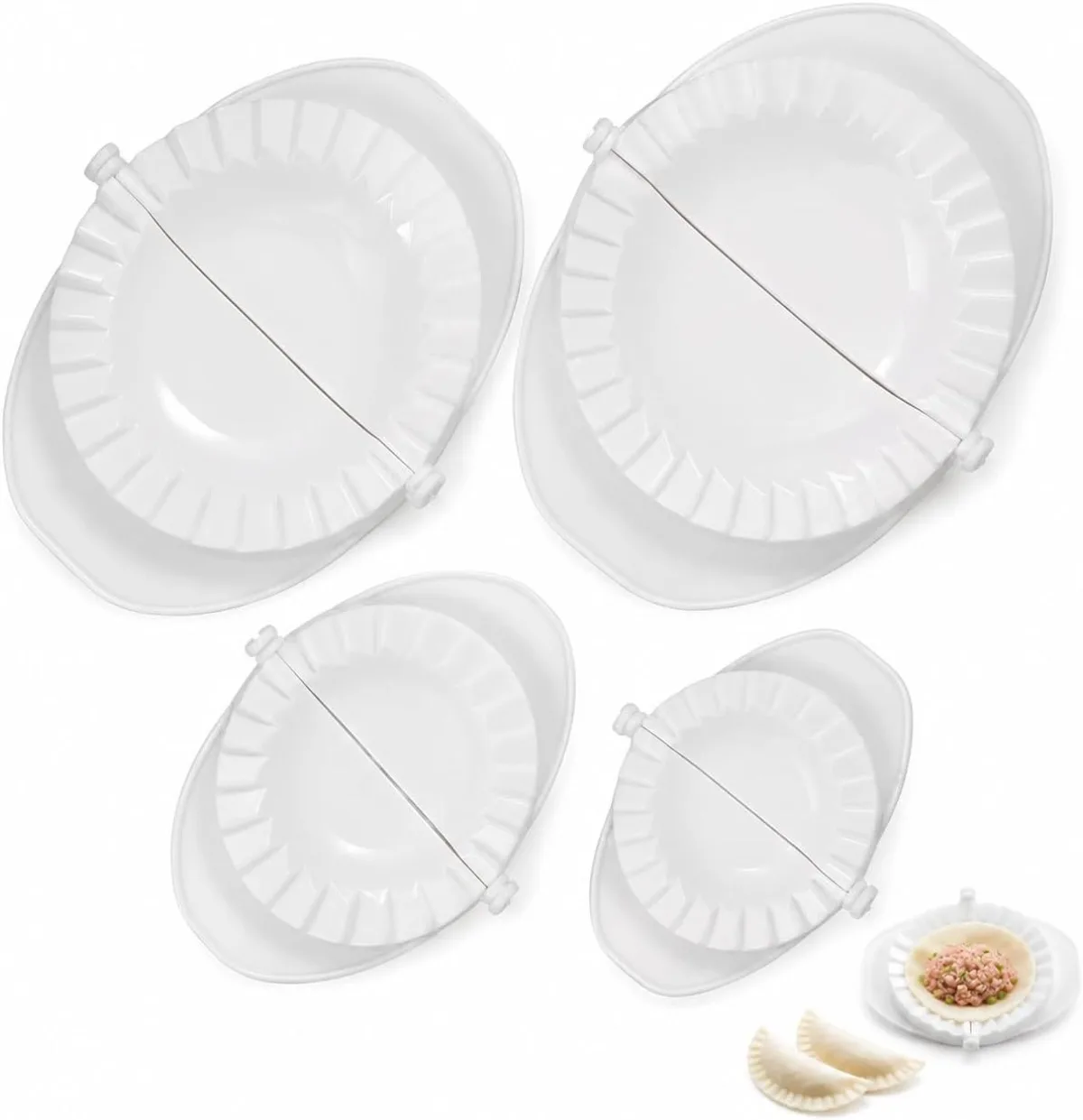 Ravioli Dumpling Maker 4 Size Press Pastry Pie Dough Gyoza Mold Mould Tool Easy Clean Eco Friendly Baking Tools Kitchen Aid
