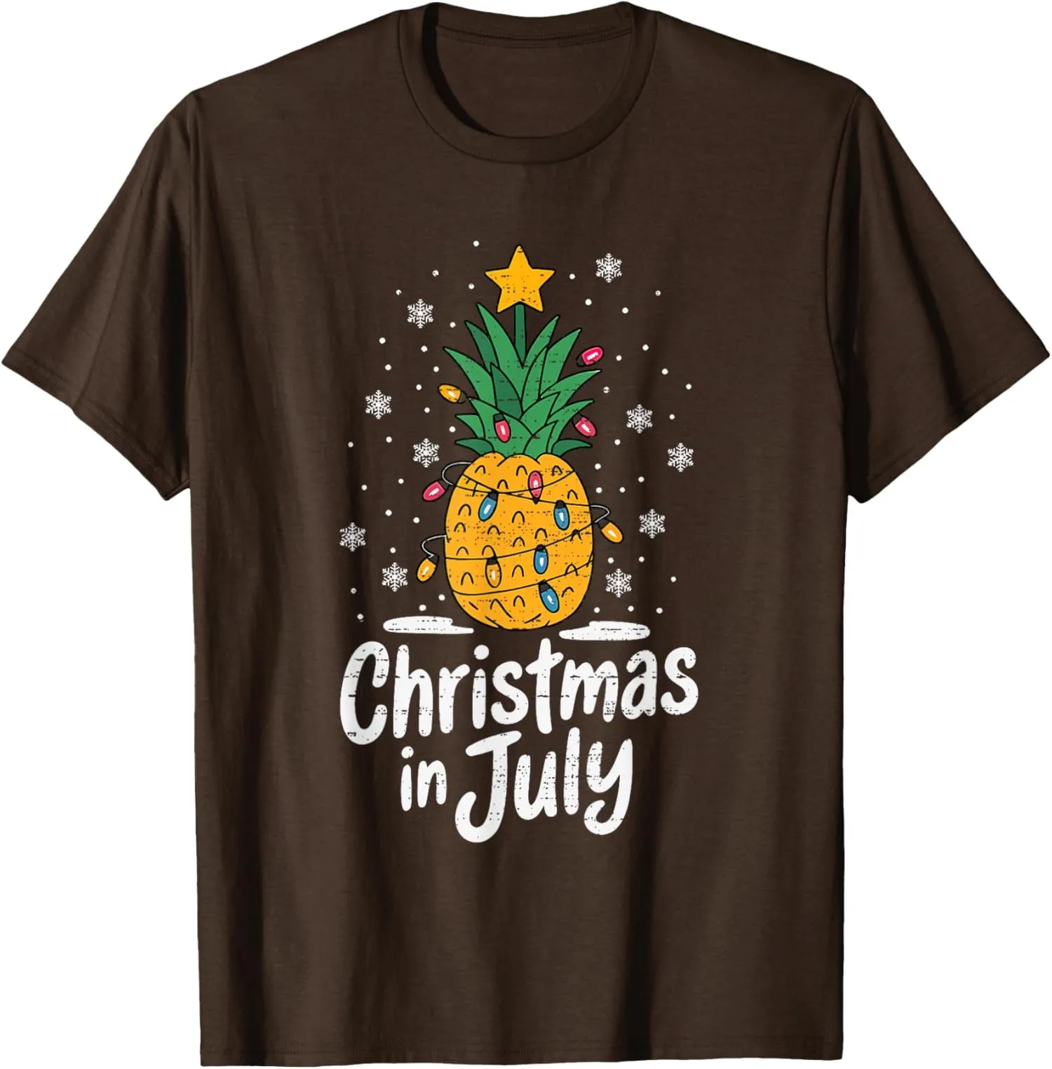 

Pineapple Xmas Beach Vacation Funny Design Beach Unisex T-Shirt