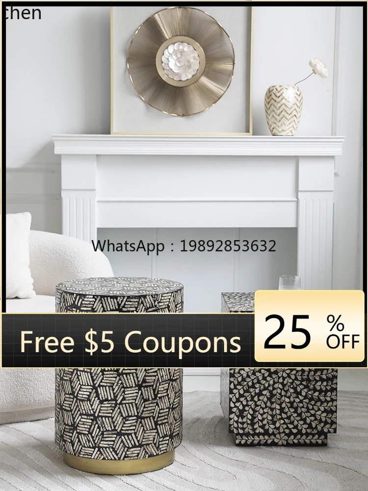 LYY   snail shell living room sofa retro corner table decorative coffee table