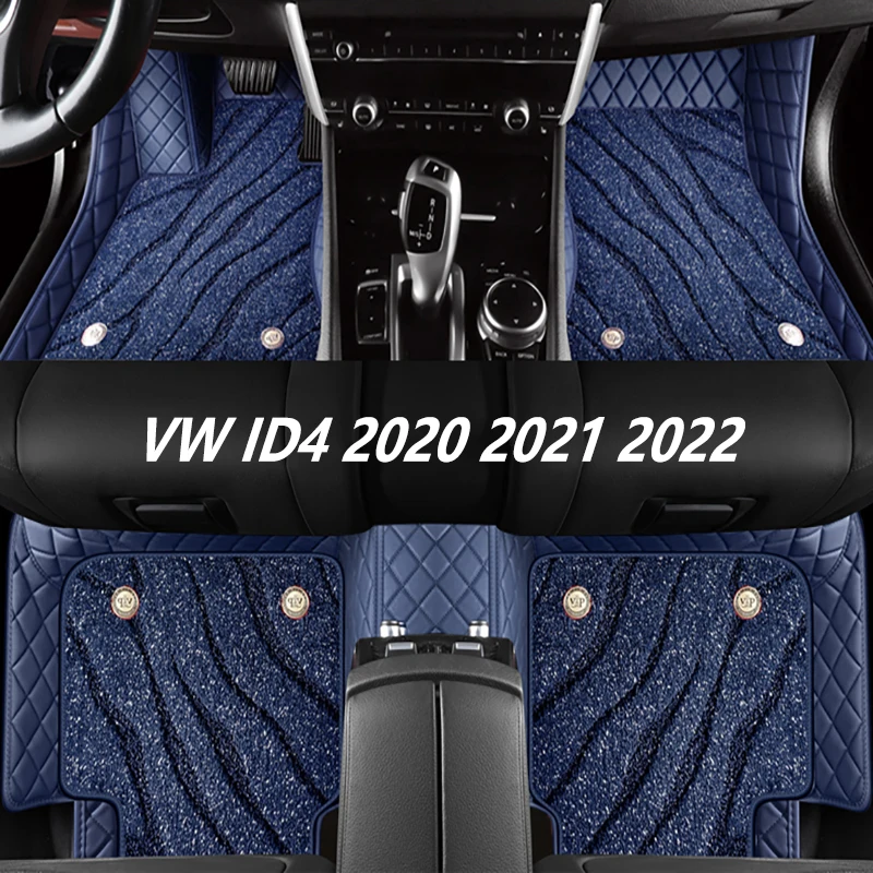 Custom Car Floor Mats For Volkswagen VW ID4 2020 2021 2022 High-Quality Auto Accessories Interior Protector Styling Foot Carpet