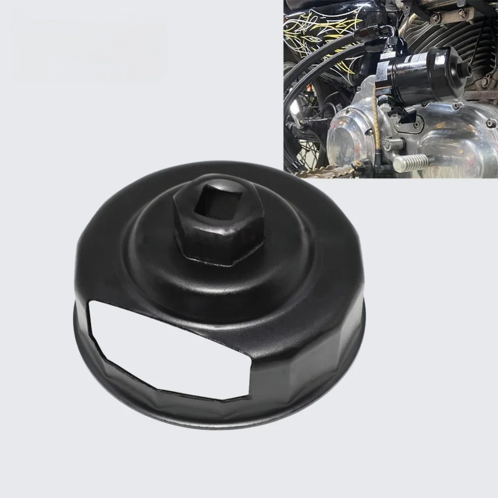 

Инструмент для снятия масляного фильтра мотоцикла 76 мм с 14 канавками для точного захвата и контролируемого демонтажа крышки фильтра