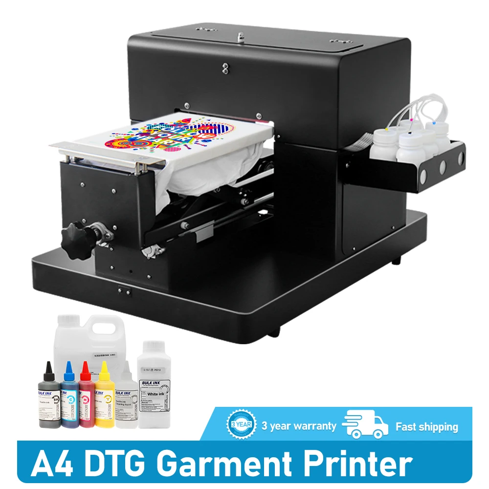 A4 DTG Garment Printer for Epson L805 DTG Direct Print to Garment Printer for Dark and Light Textile T-shirt Printing Machine A4