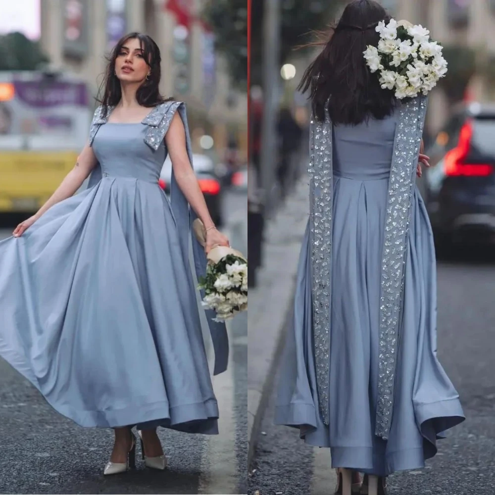 

Jiayigong Exquisite Square Ball Gown Anke Length Sequin Chiffon Formal Occasion party dresses prom فساتين للحفلا