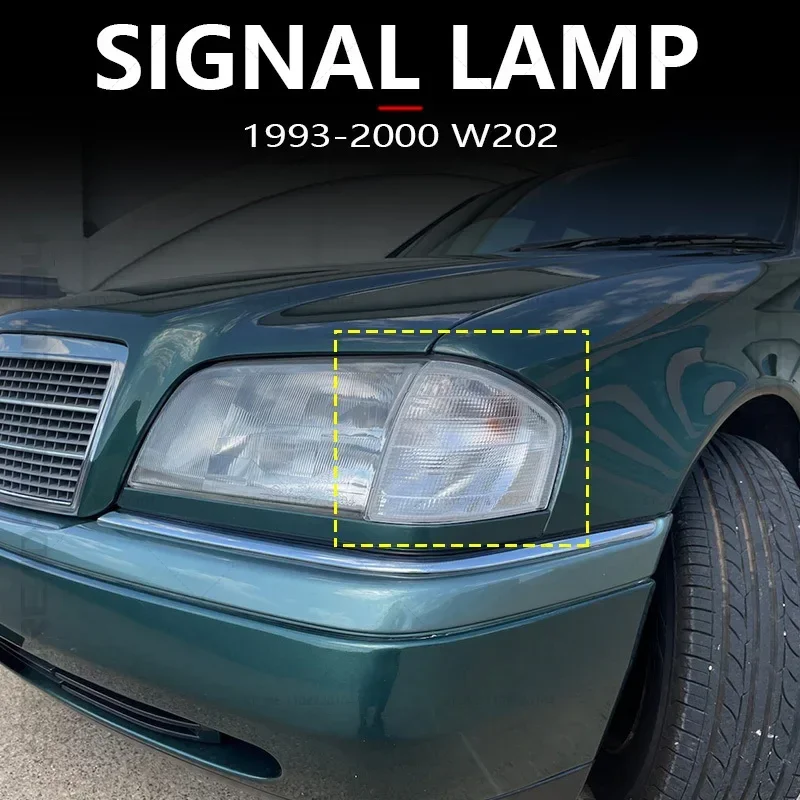 

for 1993-2000 W202 Mercedes Benz C Class Front Indicator Corner Light Signal Lamp No Bulb 2028260943 2028261043