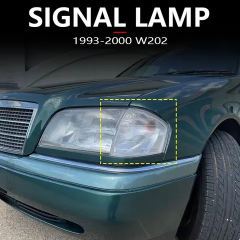 1993-2000 W202 메르세데스 벤츠 C 클래스 프론트 인디케이터 코너 라이트 신호 램프, 전구 없음, 2028260943 2028261043