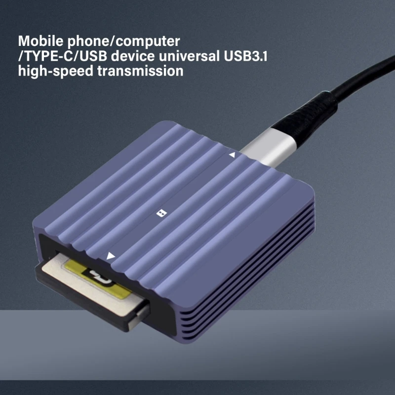 Lector tarjetas para CFe compatible con versiones anteriores XQD 10 Gbps USB 3.2 Transferencia datos para fotógrafos y