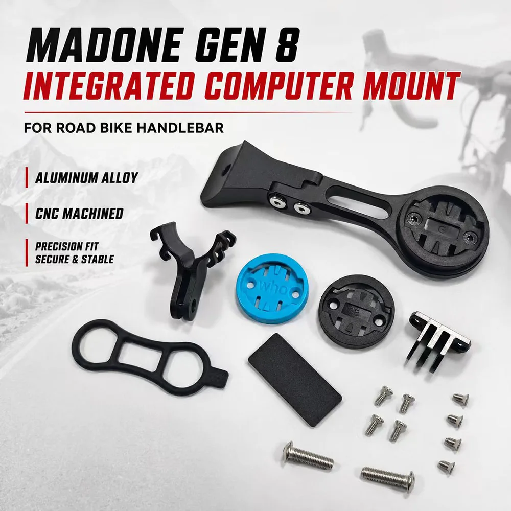 For Madone Gen 8 Road Bike Computer Mount CNC Aluminum Alloy GPS Holder Bracket Compatible with Garmin Wahoo Bryton GPS Devices