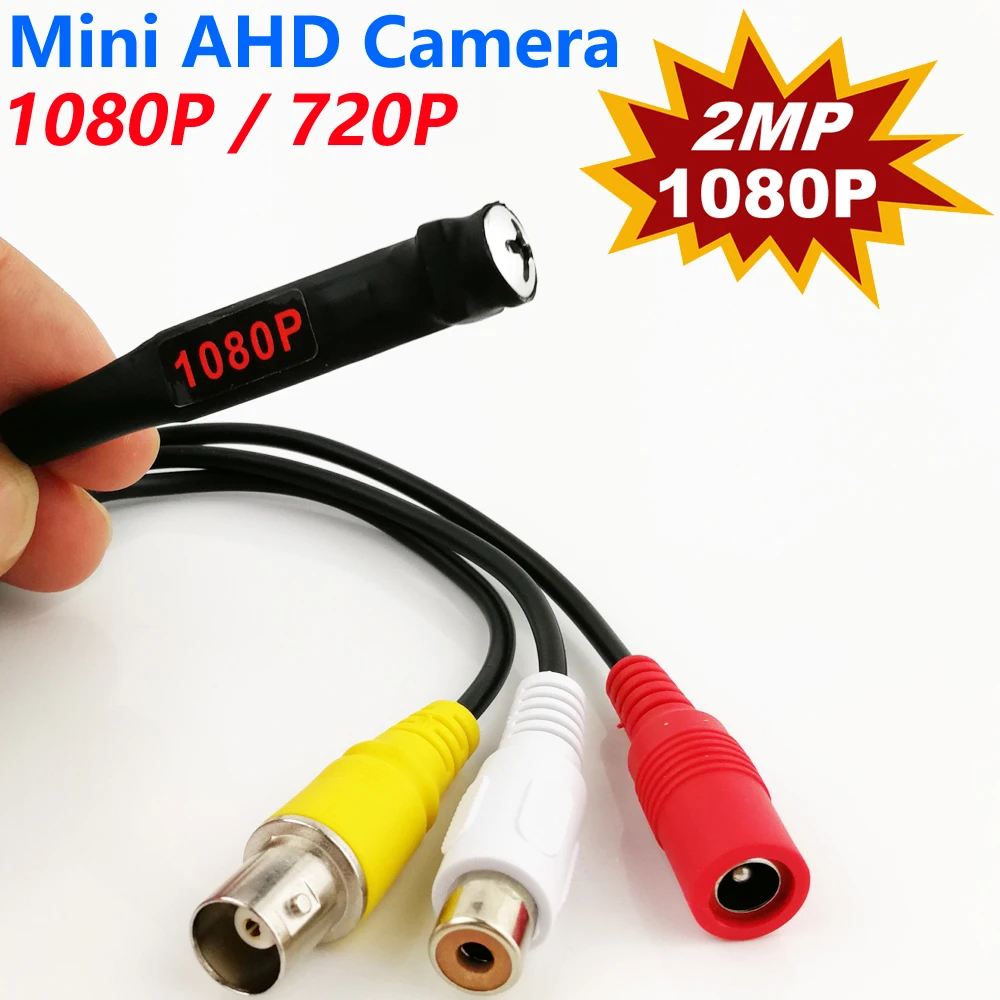 Minicámara AHD de 720P/1080P, cámara con Audio para sistema AHD de 2MP, 720P/1080P