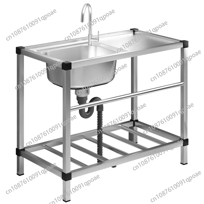 

Thickened Stainless Steel Washbasin Household Sink Double Sink Kitchen Washing Basin Countertop Integrated with Bracket Sink