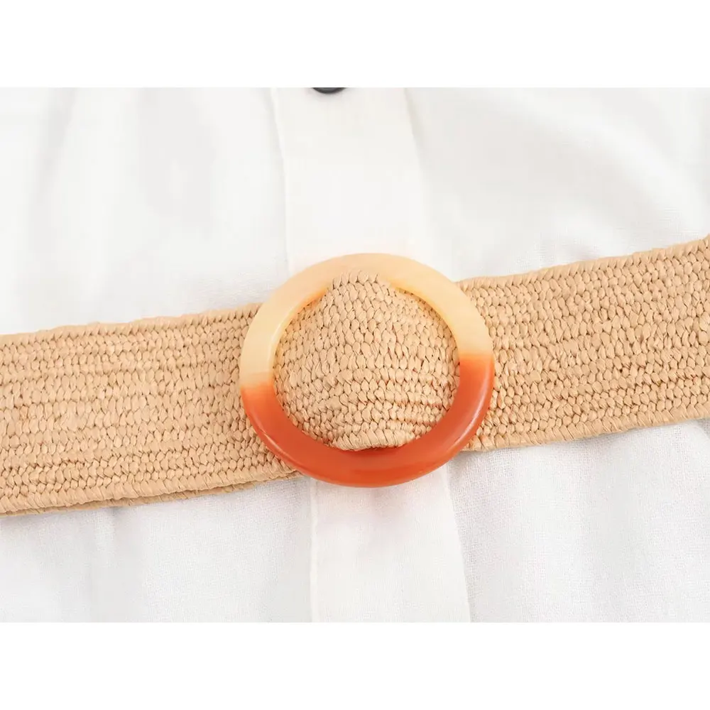 Willshela 여성 패션 화이트 코튼 린넨 셔츠 드레스 높은 허리 벨트 반팔 여성 세련된 레이디 캐주얼 롱 베스 티드