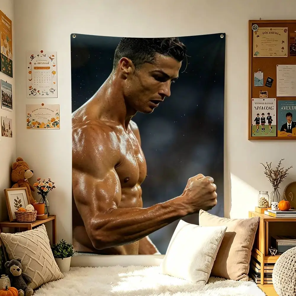 So Cool C-CR7 Cristiano Ronaldo Home Decor Wall Hanging Vertical Flags Indoor Outdoor Background Tapestry