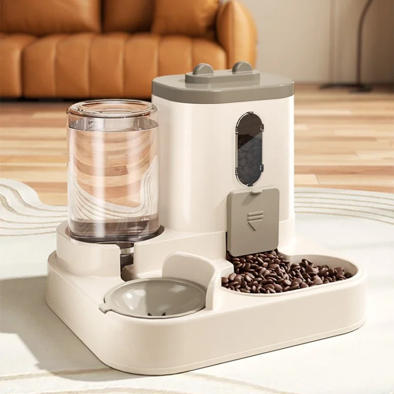 

Cat Bowl Automatic Feeder with Spill Proof Design with Water Fountain Pet Food Dispenser for Small Medium Large Cats Dogs