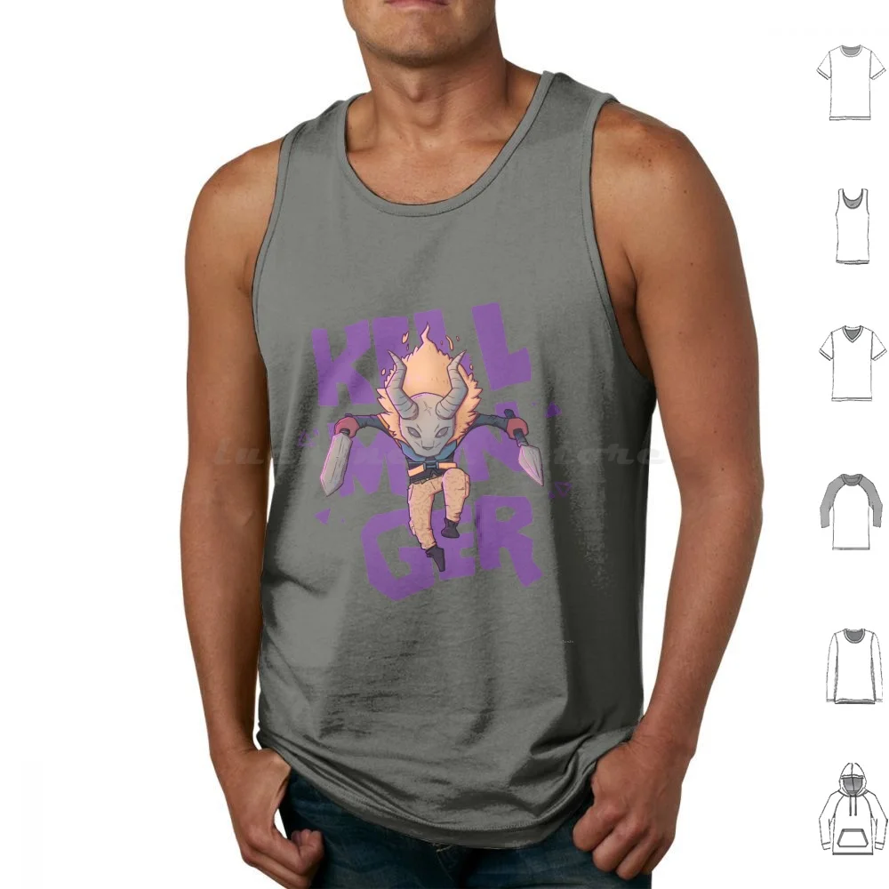 Camisetas sin mangas Killmonger con estampado de algodón Killmonger Wakanda Mcu Fanart lindo Chibi villano villano Cool Geek Nerd Comics