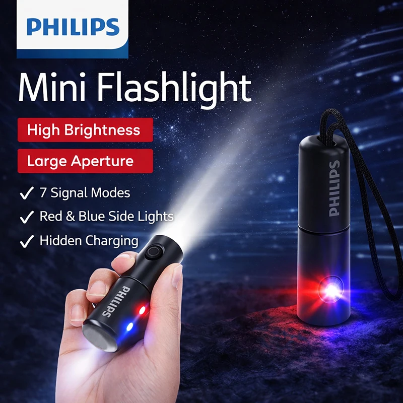 

PHILIPS SFL1126 Emergency flashlight rechargeable with 7 modes of red blue warning lights suitable for outdoor travel camping