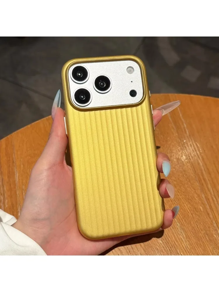 Luxus-Handyhülle für iPhone 18 17 Pro Max 16 15 14 Plus 13 12 Schlanke Matte Gestreifte Strukturierte Stoßfeste Hülle