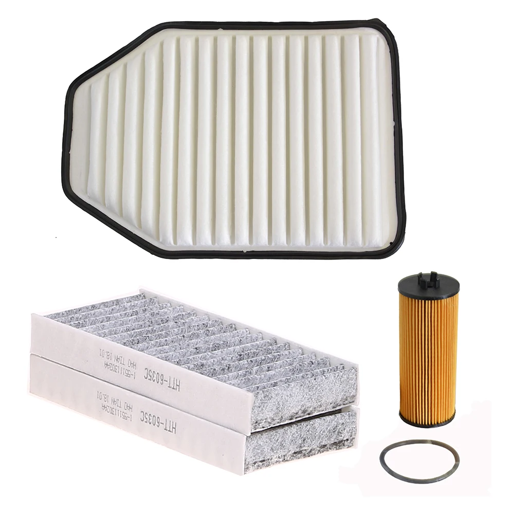 

3Pcs Oil Cabin Air Filters Kit For Jeep Wrangler III (JK) 3.6 V6 2011- 53034018AD 55111302AA 05184526AA Car Accessories