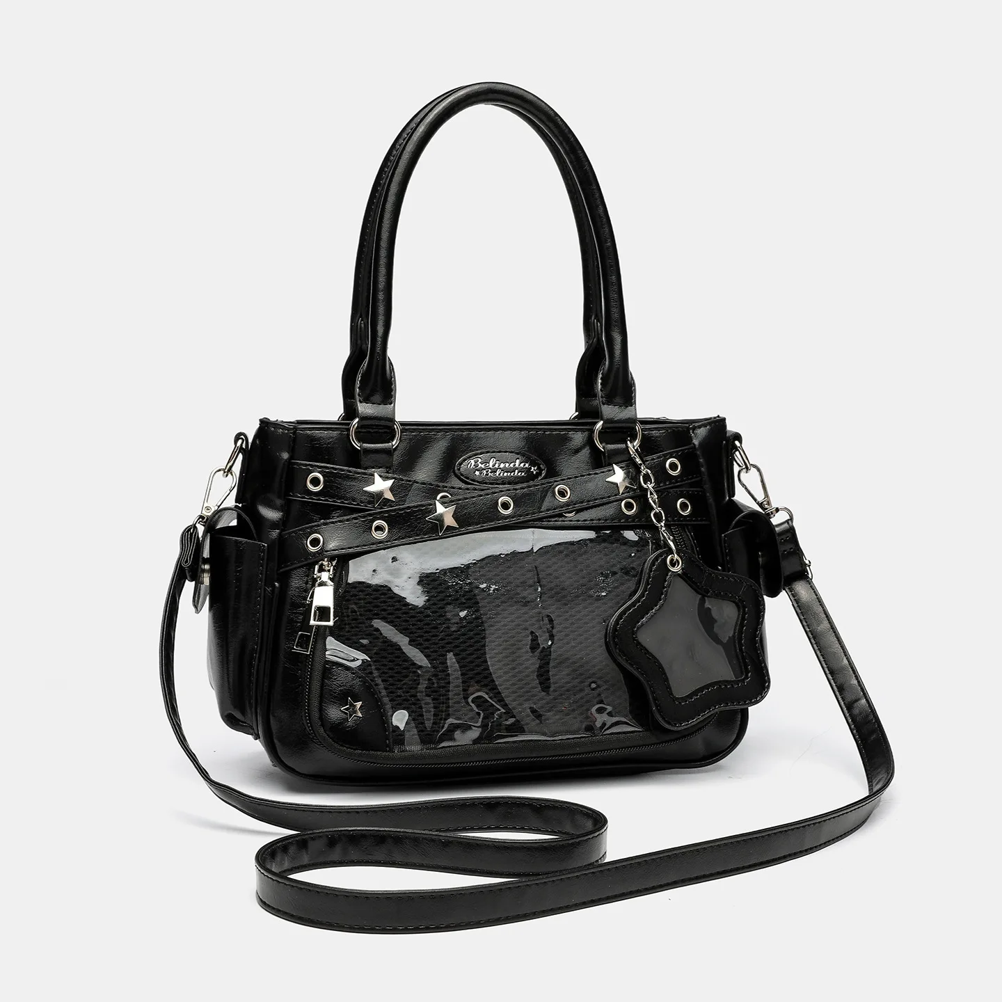 Japanese Itabag With Transparent Display Multi-pocket Shoulder Bag Fashion Tote Bag Jk Uniform Handbag Y2k Style Crossbody Bag