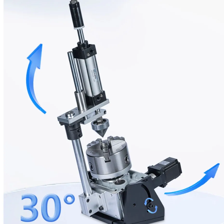 Laser welding rotary table precision automatic positioner vertical top needle tail argon arc welding laser welding fixture