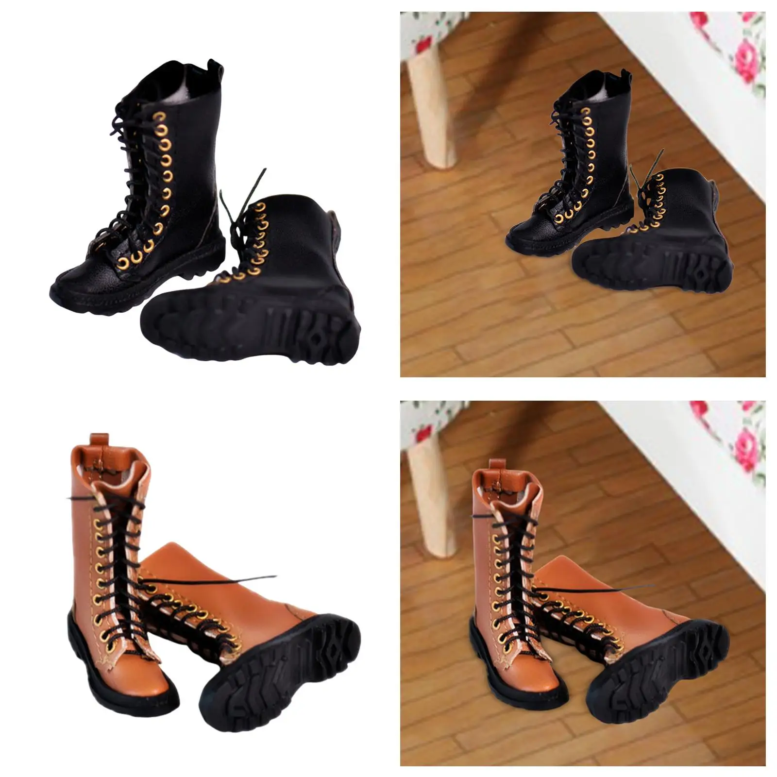 1:6 Scale Fashion Boot punta tonda calzature Dress up stivali stringati ad alta sumulazione per 12 pollici Action Figure Costume accessorio per il corpo