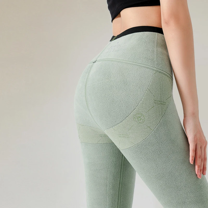 

Women's High Waist Winter Green Fleece Tights Ladies Thermo Lined Leggings Slim Fitness Pant Casual Pantyhose