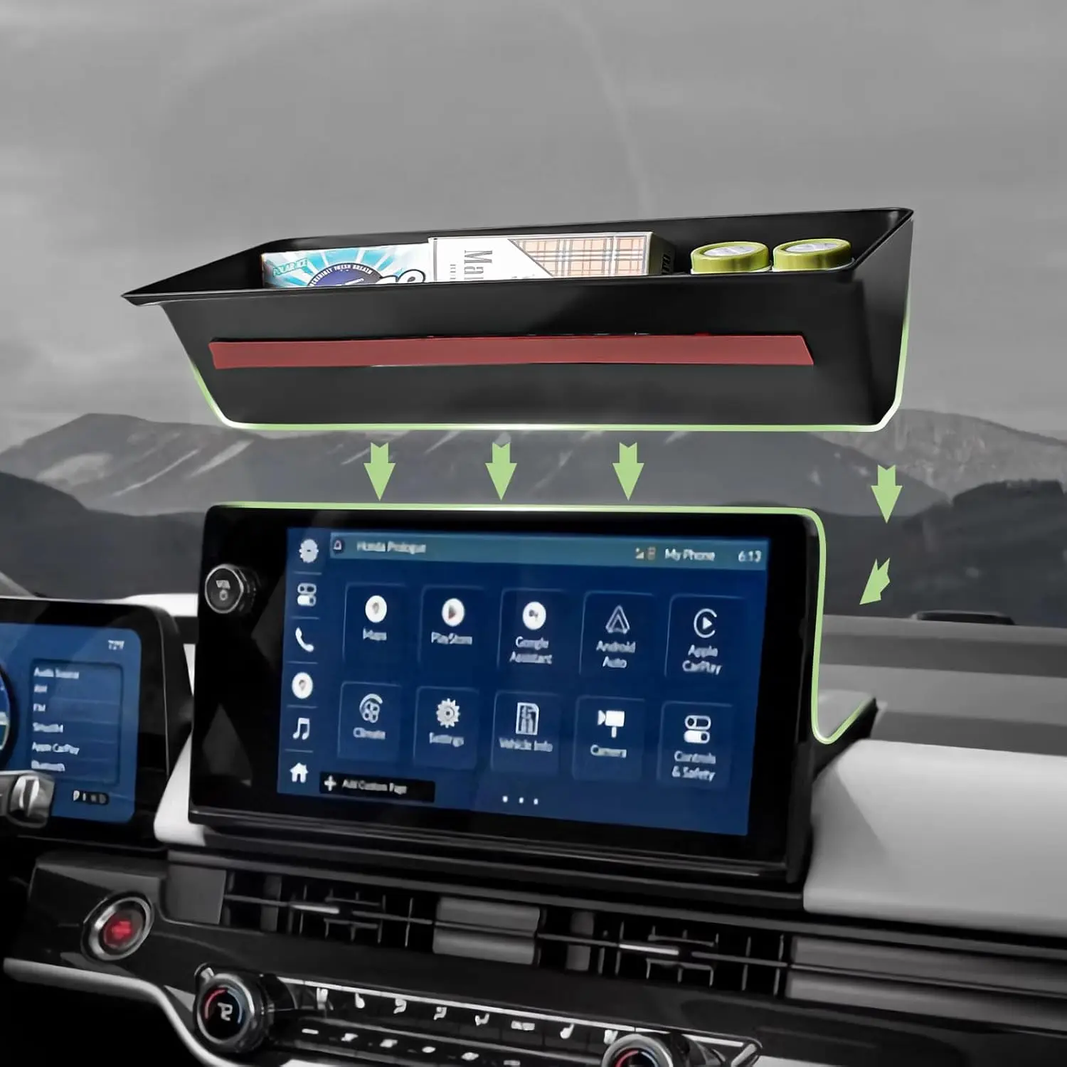 

RUNROAD Dash Storage Tray Compatible with 2024 2025 Honda Prologue EV Interior Accessories Center Console Dashboard Organizer
