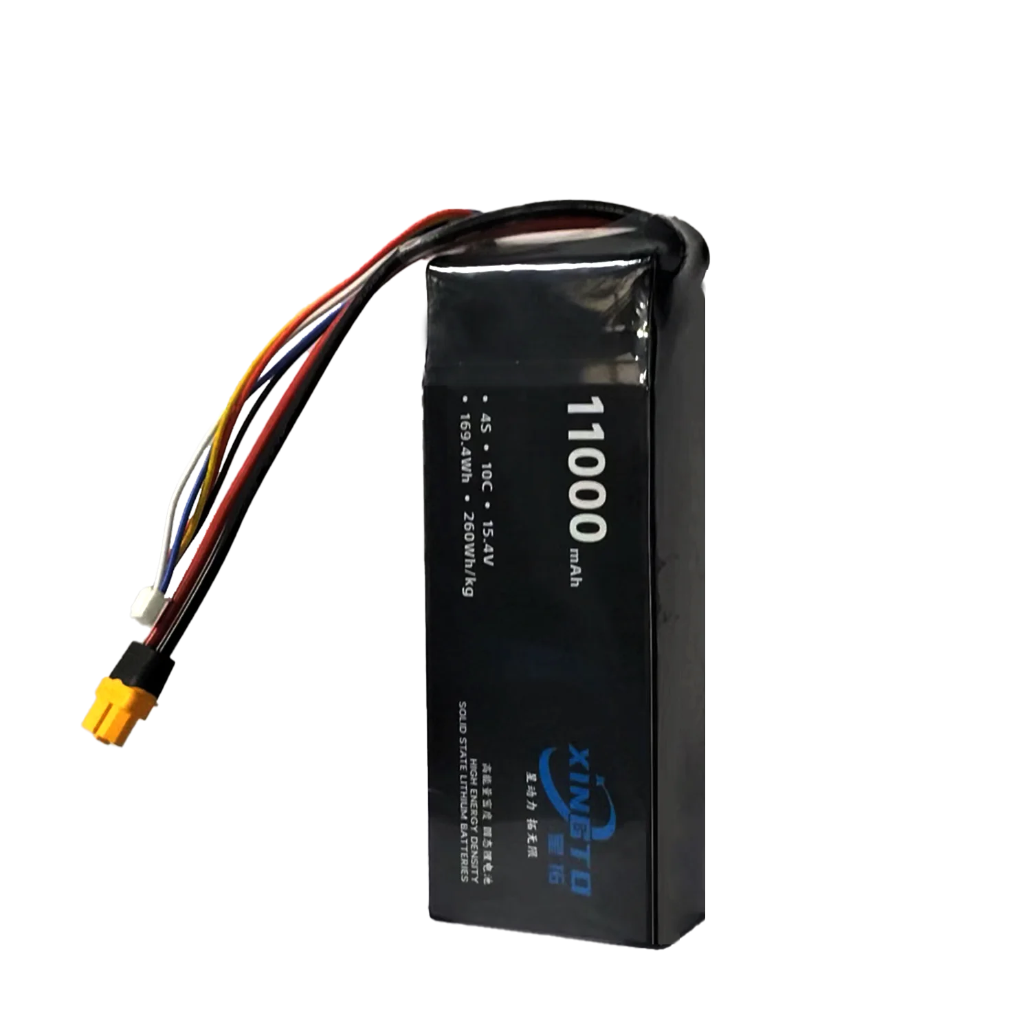 

Xingto Factory Direct Sale 15.4v 4s 11000mah 10c 169.4wh 260wh/kg Solid State Battery for Drone