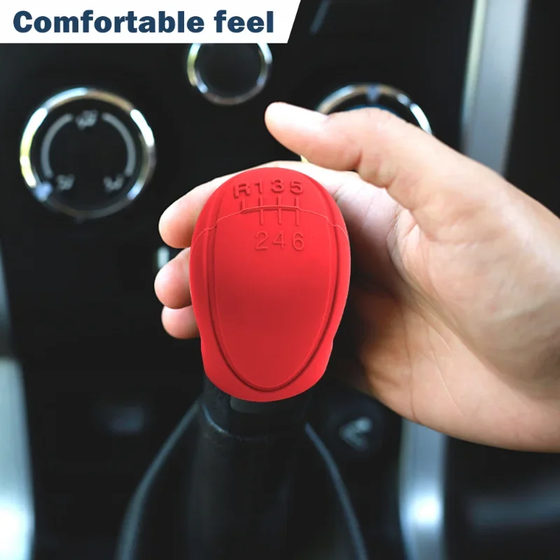 Car Silicone Gear Shift Knob Cover Gear Shift Non-Slip Grip Handle Protective Covers Manual 6-speed Car Interior Accessories image 4