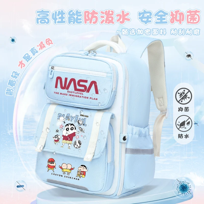 Crayon Shin-chan SR pour filles, sac d'école mignon pour enfants Sanurgente SR, américains, grande capacité, nouveau, 2025