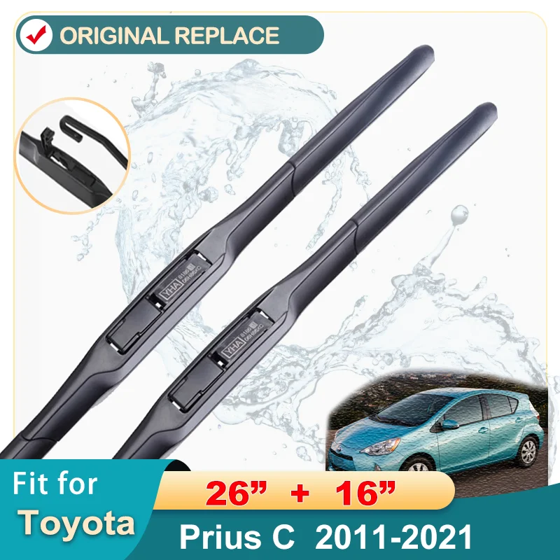 

Щетка стеклоочистителя передняя для Toyota Prius C Aqua NHP10 2011 ~ 2021, лобовое стекло, стеклоочиститель для автомобиля 2020 2019 2018