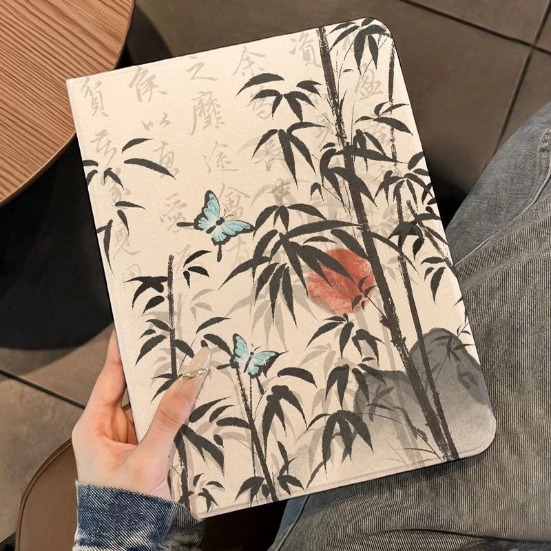 

Чехол с держателем для карандашей для iPad 10-го поколения 2022 Pro 11 2-го 3-го 4-го IPad 2017 10,5 дюймов Air6 5 4 Бамбуковая краска чернил