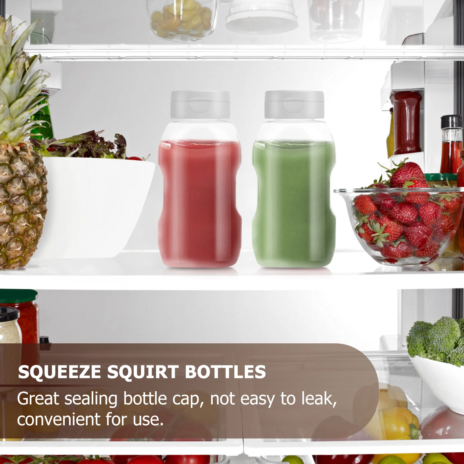 Botellas exprimibles, dispensadores de condimentos, Material ecológico de calidad alimentaria, fácil de extruder, condimentos para ensalada, Ketchup, mostaza, 4 Uds.