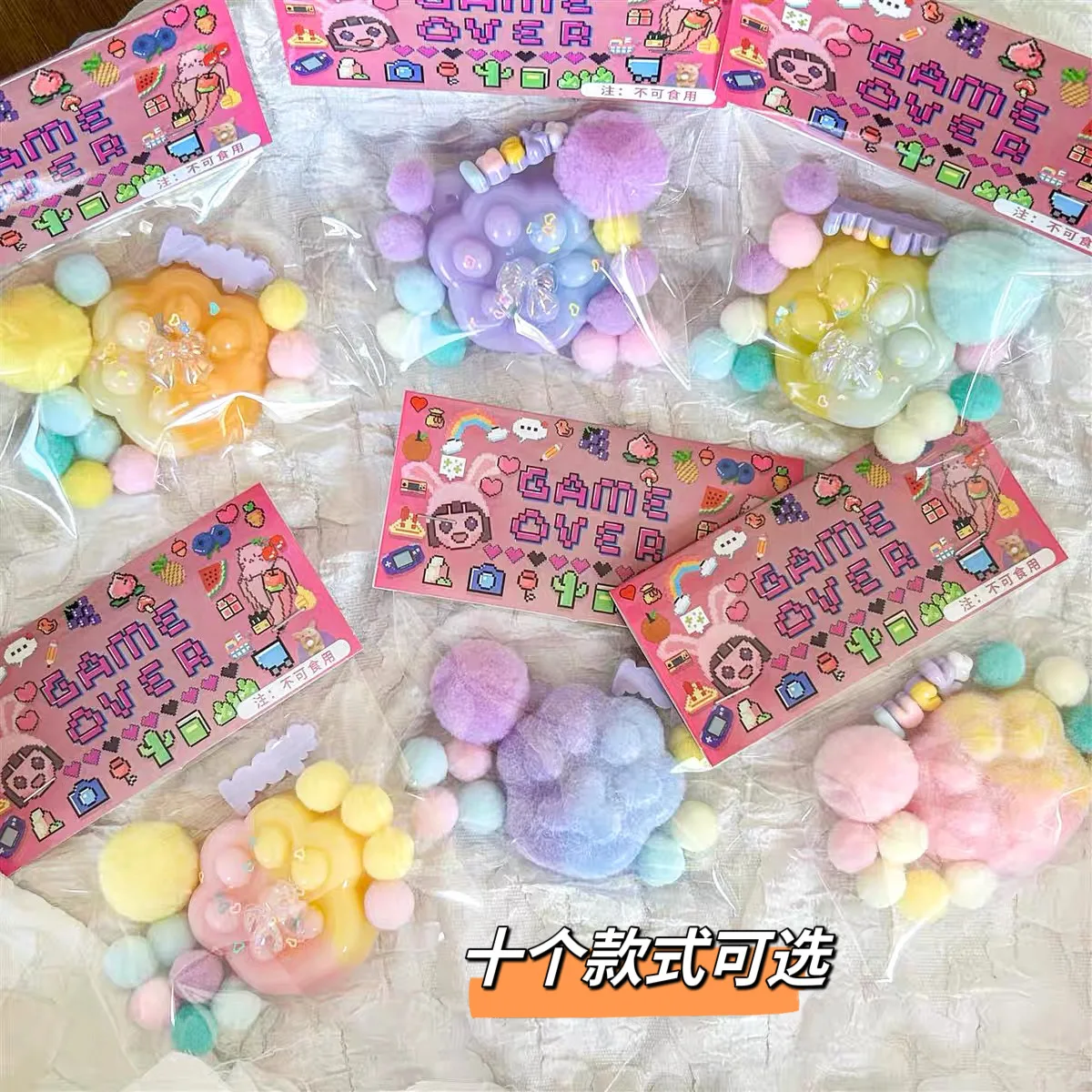 PU 고양이 발 느린 리바운드 장난감 미니 고양이 발 와플 느린 리바운드 장난감 만화 소프트 짜기 와플 장난감 어린이 장난감