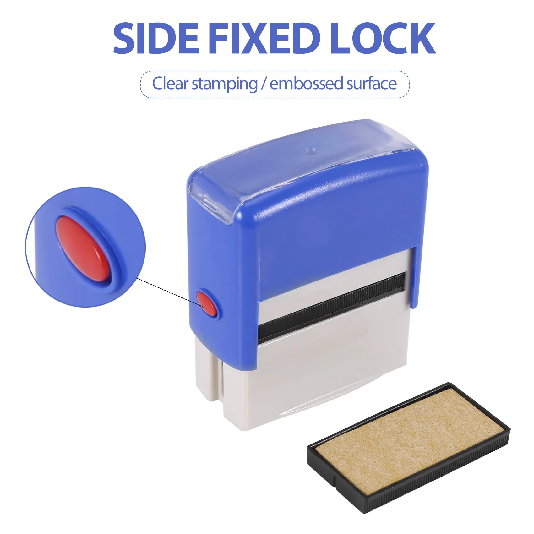 ABJG-Self Inking Stamp Set Custom Personalised DIY Business Name Number Address Printing Rubber Stamp