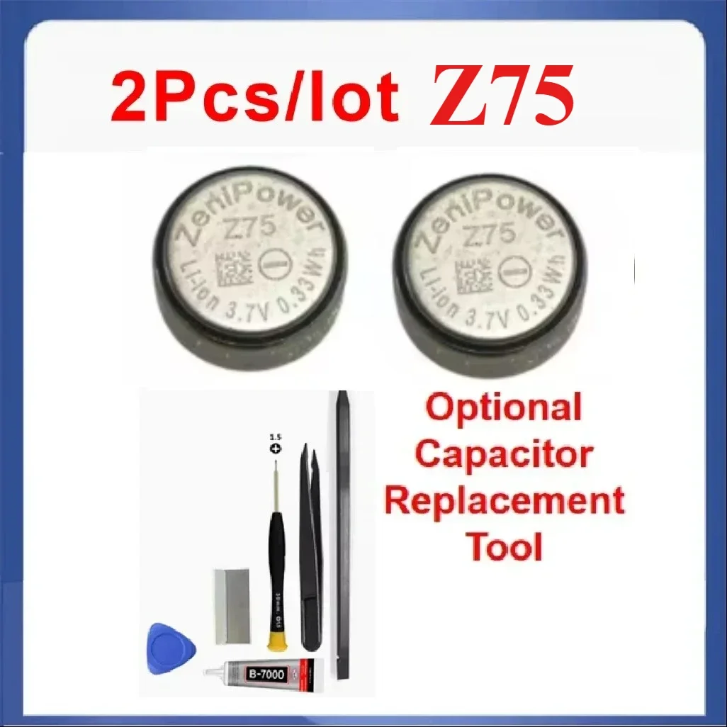 2 PÇS/LOTE Z75 Capacitor Bateria para Soundsport Free Gear IconX 2018 Galaxy Buds + Live SM-R140 TWS Fone de Ouvido Pode Substituir CP1454 A3