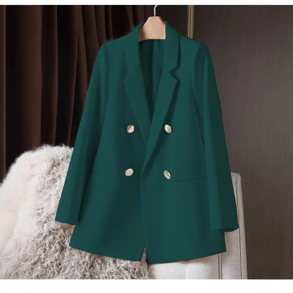 

Women's Fashionable Versatile Outerwear Spring Commute Shirt New Style Small Western Suit Thin Polyester Fabric Folded